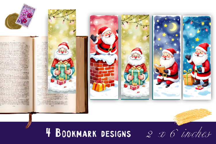 Winter Bookmarks PNG Printable | Christmas bookmarks
