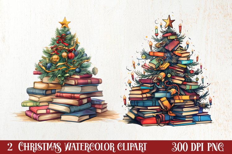 Watercolor Book Clipart Image 14