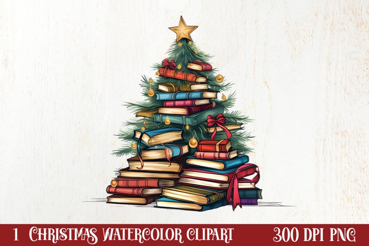 Watercolor Book Clipart Image 19