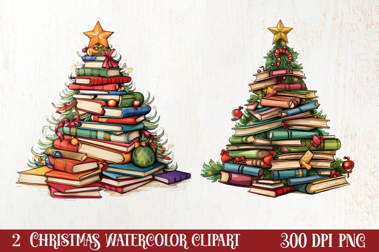 Watercolor Book Clipart Image 13