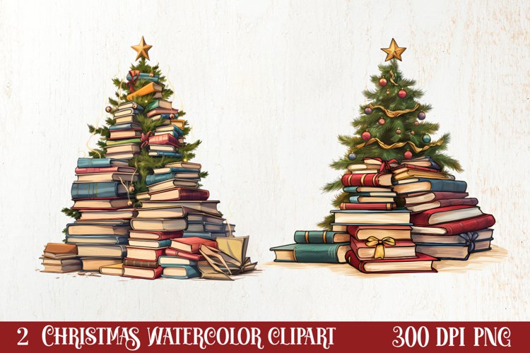 Watercolor Book Clipart Image 8