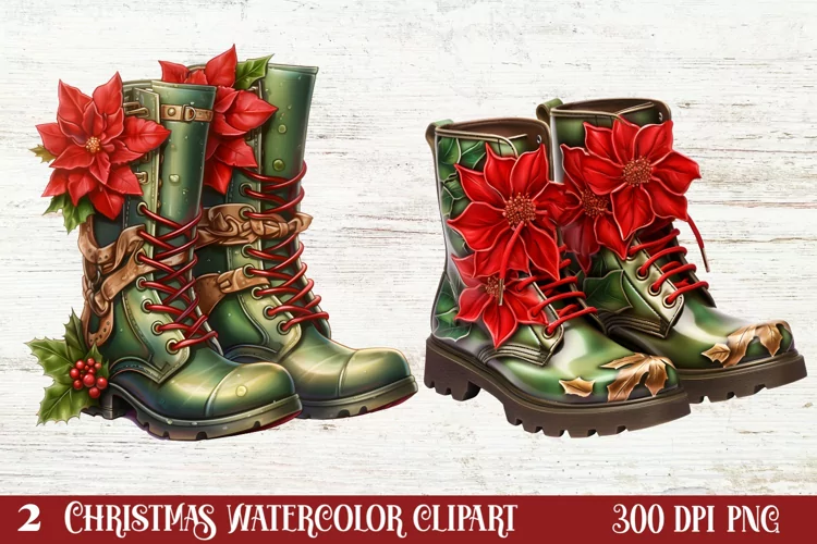Christmas Boots Clipart, Christmas Boots Clipart