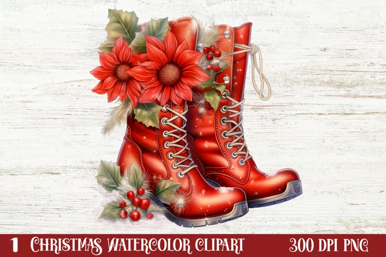 Christmas Boots Clipart, Christmas Boots Clipart