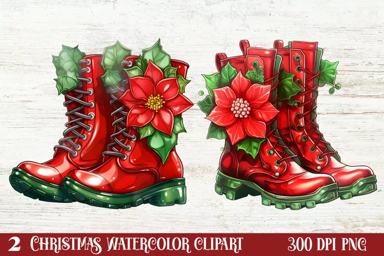 Christmas Boots Clipart, Christmas Boots Clipart