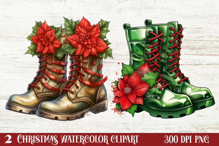 Christmas Boots Clipart, Christmas Boots Clipart