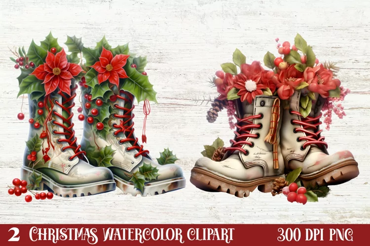 Christmas Boots Clipart, Christmas Boots Clipart