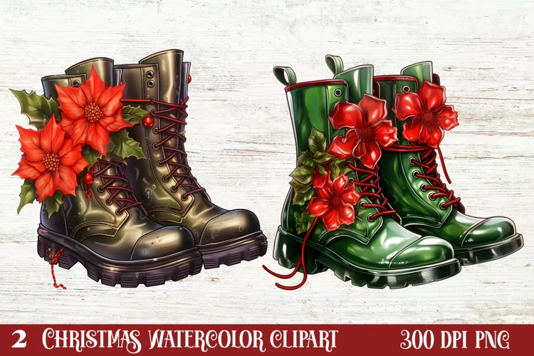 Christmas Boots Clipart, Christmas Boots Clipart