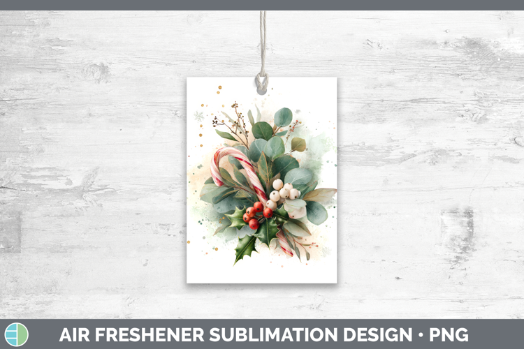 Candy Cane Christmas Botanicals Air Freshener Sublimation De