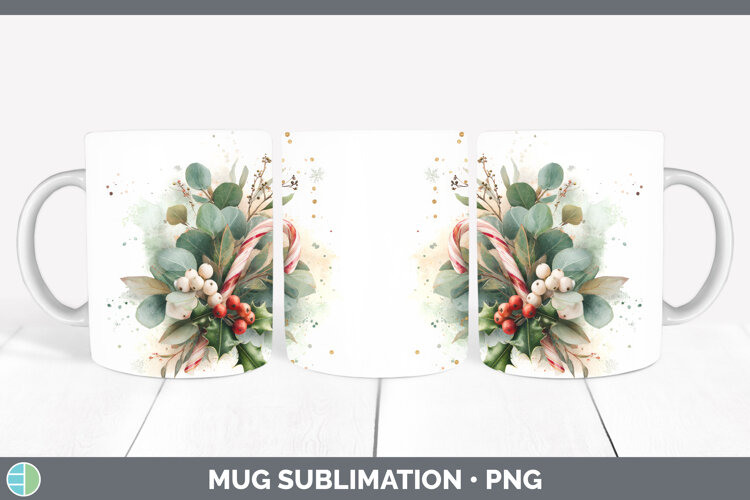 GorgeousChristmas Botanicals Mug Wrap design.