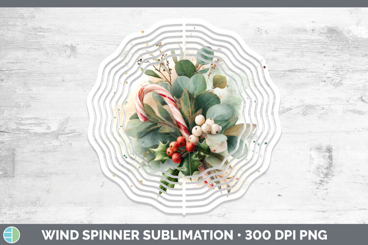 GorgeousChristmas Botanicals Wind Spinner design.