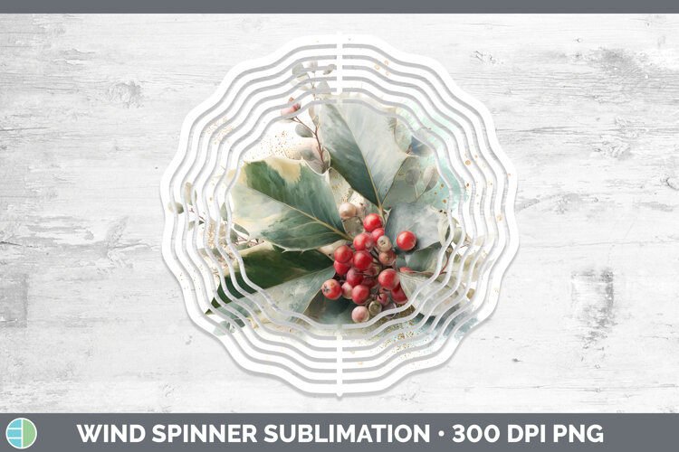 GorgeousChristmas Botanicals Wind Spinner design.