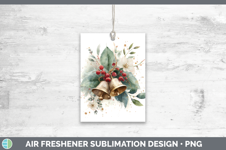 Jingle Bells Christmas Botanicals Air Freshener Sublimation