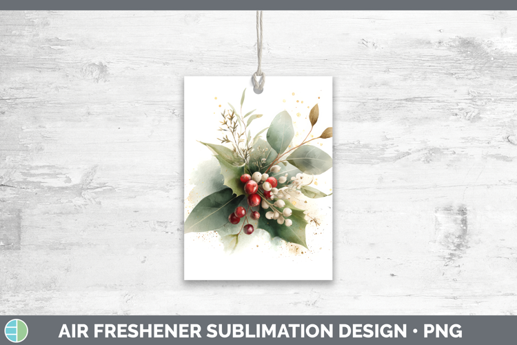 Mistletoe Christmas Botanicals Air Freshener Sublimation Des