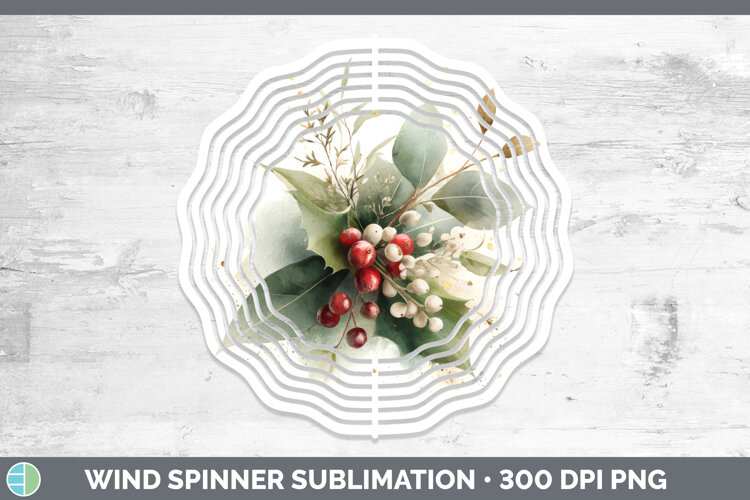GorgeousChristmas Botanicals Wind Spinner design.