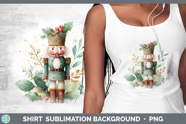 Nutcracker Christmas Botanicals Shirt Sublimation Design