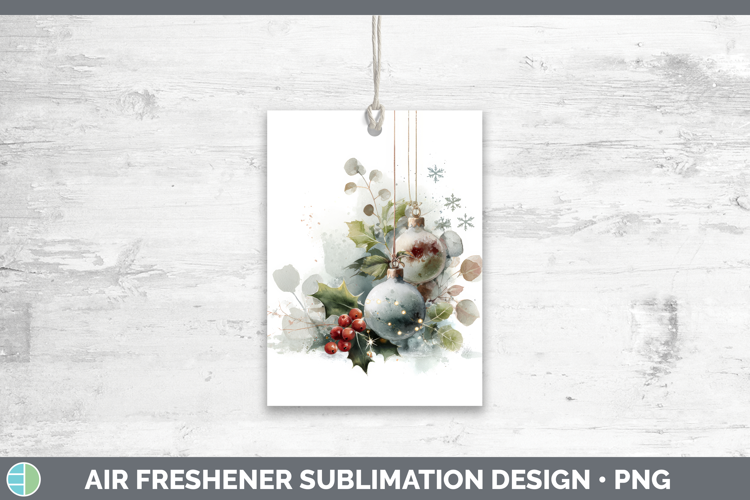 Ornaments Christmas Botanicals Air Freshener Sublimation Des