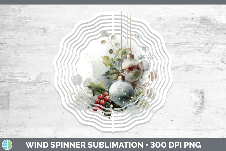 Ornaments Christmas Botanicals Wind Spinner Sublimation Desi