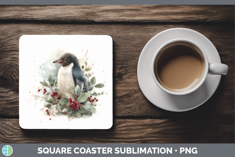 GorgeousChristmas Botanicals Square Coaster design.