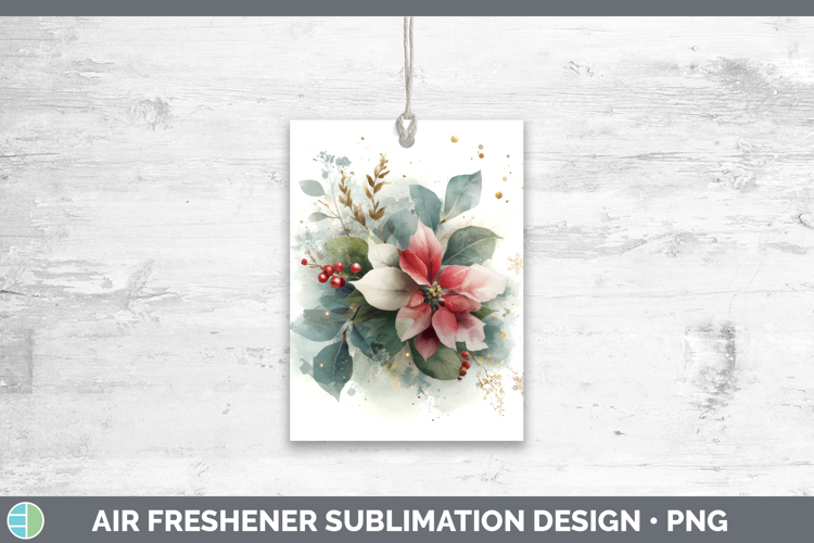 Poinsettia Christmas Botanicals Air Freshener Sublimation De