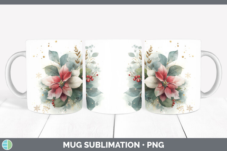 GorgeousChristmas Botanicals Mug Wrap design.
