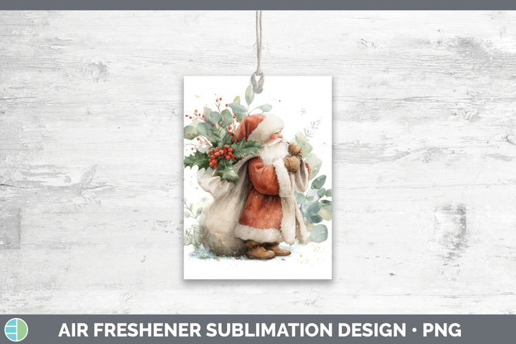 Santa Gifts Christmas Botanicals Air Freshener Sublimation D