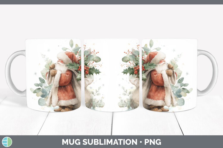 GorgeousChristmas Botanicals Mug Wrap design.