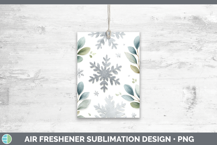 Snowflakes Christmas Botanicals Air Freshener Sublimation De