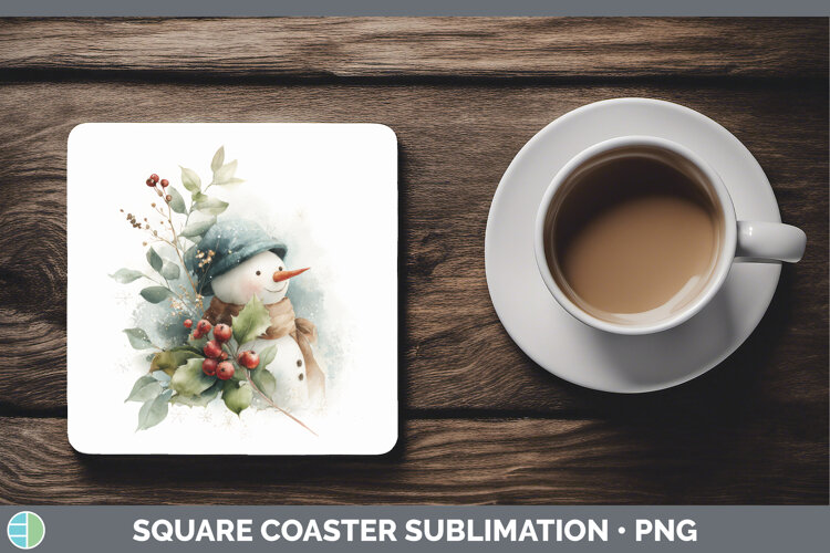 GorgeousChristmas Botanicals Square Coaster design.