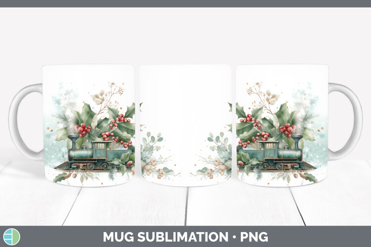 GorgeousChristmas Botanicals Mug Wrap design.