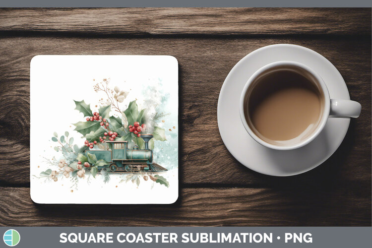 GorgeousChristmas Botanicals Square Coaster design.