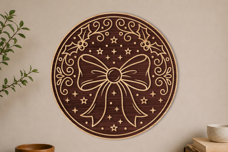 Christmas Bow Laser Cut File