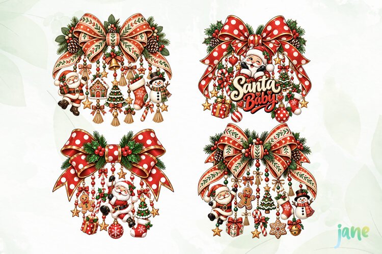 Christmas Bow PNG example image 1