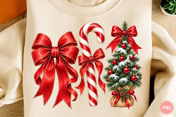 Christmas Bow PNG example image 1