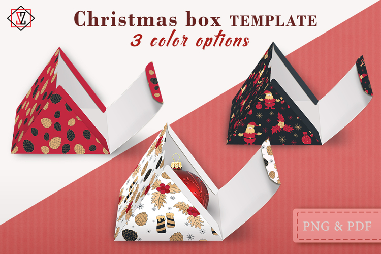 Christmas gift box templates. Paper crafts.