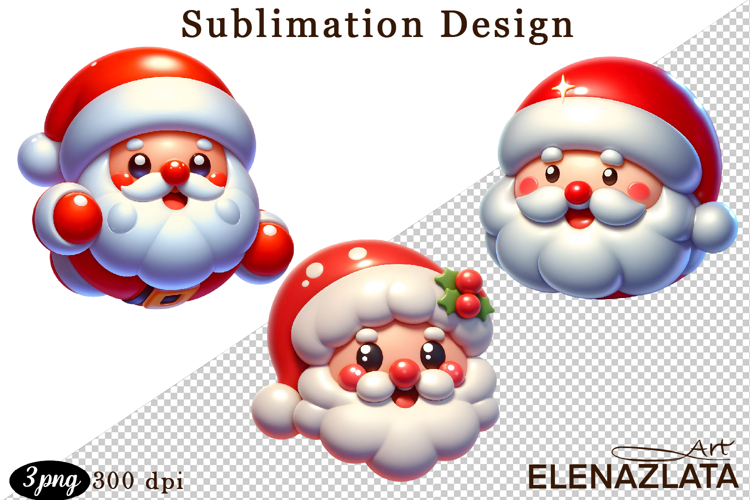 Christmas bubble funny clipart. 3D bubble Sublimation