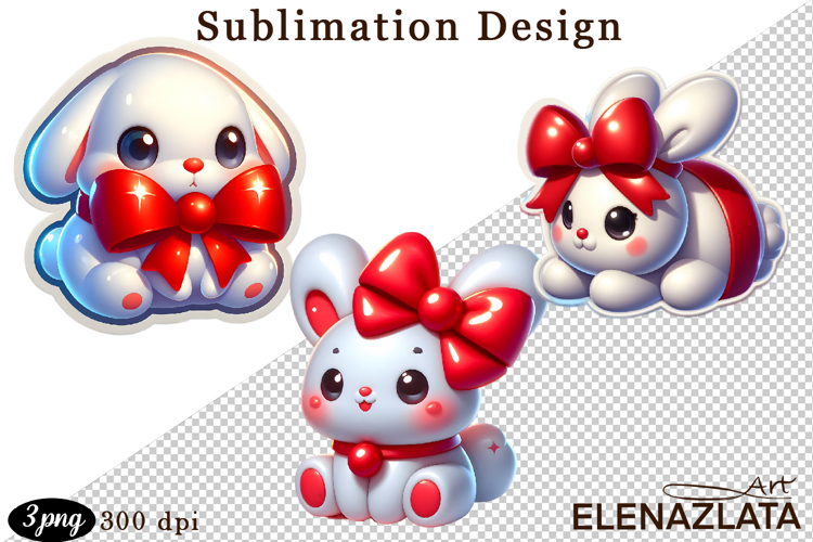 Christmas bubble funny clipart. 3D bubble Sublimation