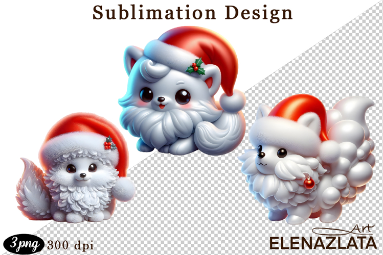 Christmas bubble funny clipart. 3D bubble Sublimation