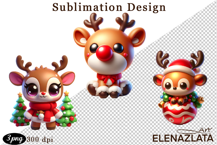 Christmas bubble funny clipart. 3D bubble Sublimation