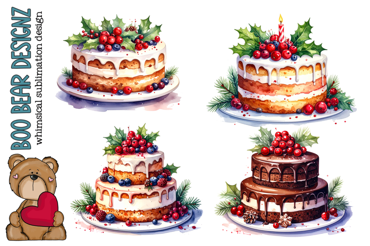 Christmas Cake Clipart