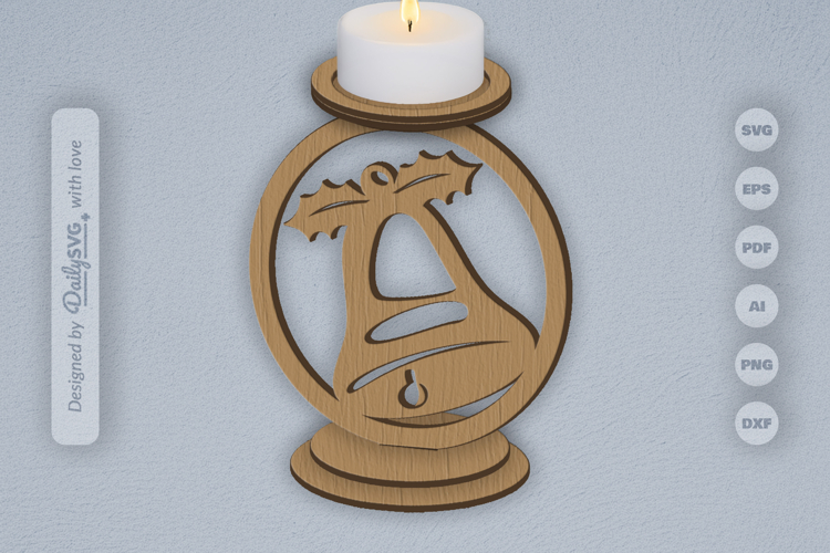 Christmas Candle Holder Laser Cut