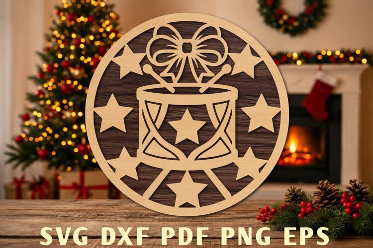 Christmas Candle Laser Cut SVG example image 1