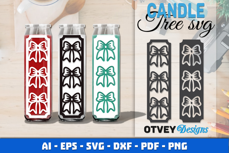 Dollar Tree Christmas Candle SVG | Vertical Designs