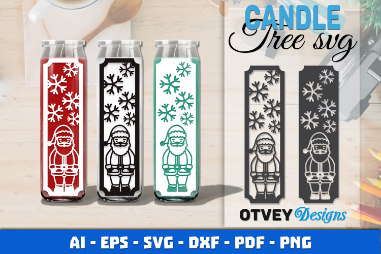 Dollar Tree Christmas Candle SVG | Vertical Designs