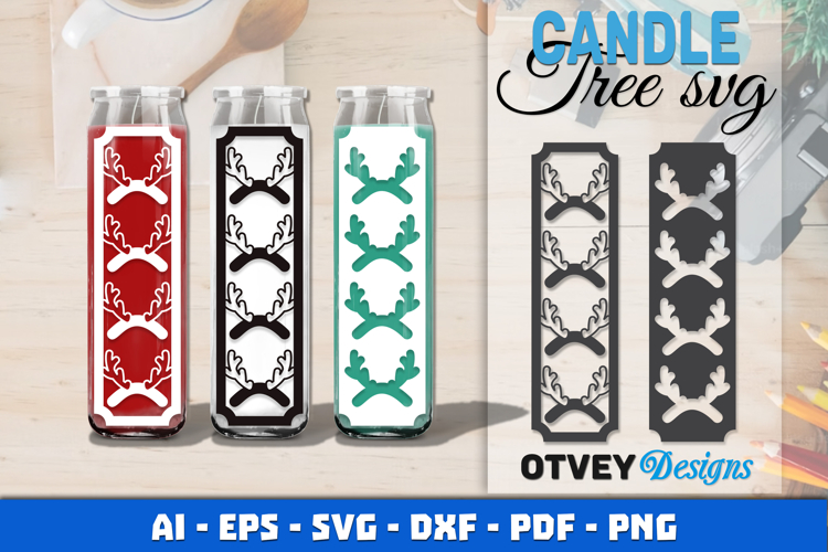 Dollar Tree Christmas Candle SVG | Vertical Designs