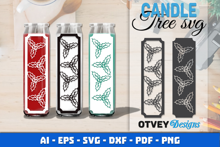 Dollar Tree Christmas Candle SVG | Vertical Designs