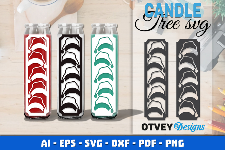 Dollar Tree Christmas Candle SVG | Vertical Designs