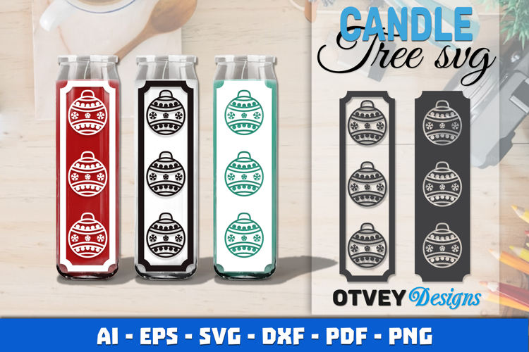 Dollar Tree Christmas Candle SVG | Vertical Designs