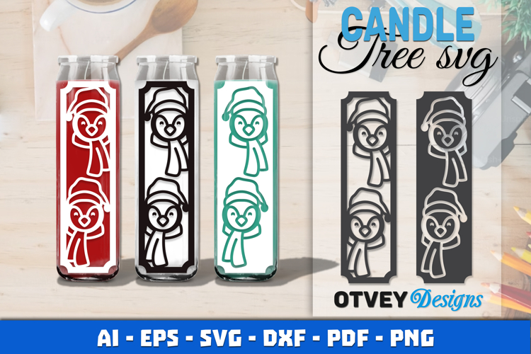 Dollar Tree Christmas Candle SVG | Vertical Designs