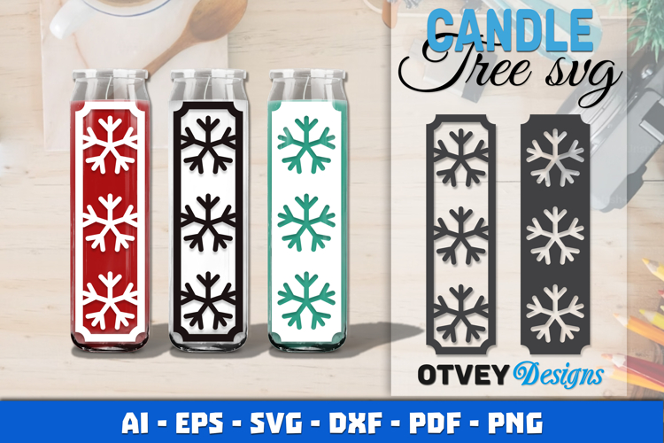 Dollar Tree Christmas Candle SVG | Vertical Designs