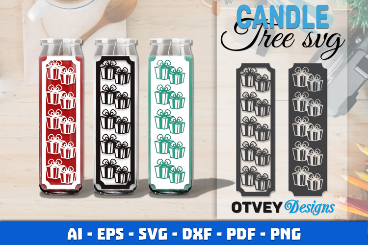 Dollar Tree Christmas Candle SVG | Vertical Designs